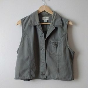 Army Green Utility Vest St. John's Bay